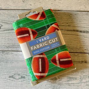 Football on Field -1 Yard Cotton Fabric Cut
